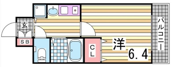 三ノ宮駅 徒歩5分 8階の物件間取画像